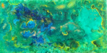 Painting titled "Uni vert.jpg" by Jacqueline Leutwyler Kobi, Original Artwork, Acrylic