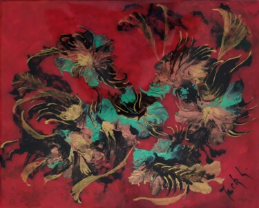 Peinture intitulée "Floralies 2" par Jacqueline Leutwyler Kobi, Œuvre d'art originale, Acrylique