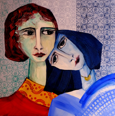 Pintura titulada "Consolation" por Véronique Piaser-Moyen, Obra de arte original, Oleo Montado en Bastidor de camilla de mad…