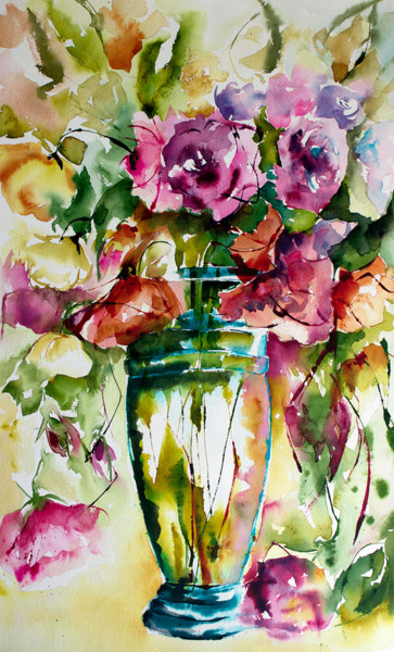 Painting titled "Profusion" by Véronique Piaser-Moyen, Original Artwork, Watercolor