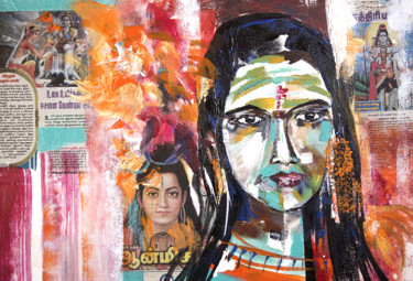 Картина под названием "Je suis Hindu" - Véronique Piaser-Moyen, Подлинное произведение искусства, Акрил