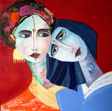 Painting titled "La consolante" by Véronique Piaser-Moyen, Original Artwork, Acrylic