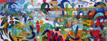 Peinture intitulée ""Verticale"" par Barbara Piatti, Œuvre d'art originale, Huile