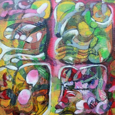 Peinture intitulée ""Maya I"" par Barbara Piatti, Œuvre d'art originale, Huile Monté sur Châssis en bois