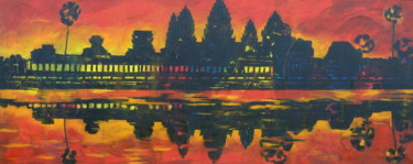 Peinture intitulée "TGV station" par Barbara Piatti, Œuvre d'art originale, Huile
