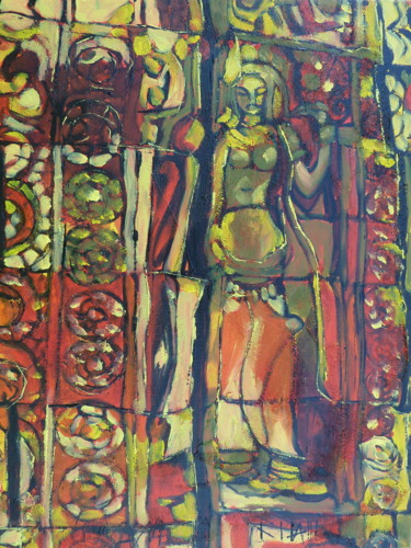 Peinture intitulée "La fille de John le…" par Barbara Piatti, Œuvre d'art originale, Huile