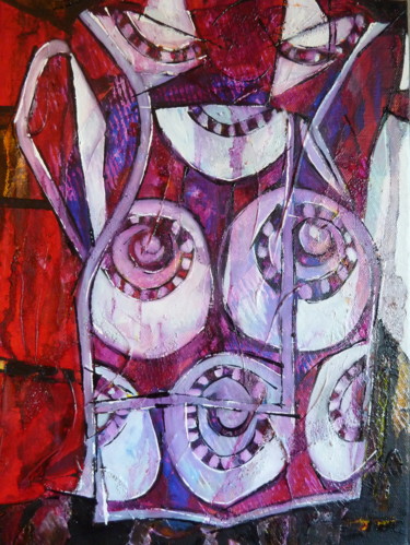 Peinture intitulée "Robe royale" par Barbara Piatti, Œuvre d'art originale, Huile