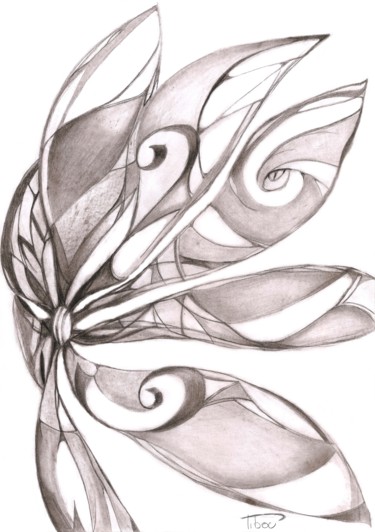 Drawing titled "Volute" by Pibou, Original Artwork, Pencil