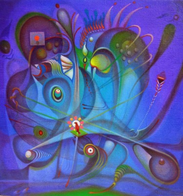 Pintura titulada "el pajaro en su lab…" por Alvaro Mejias, Obra de arte original