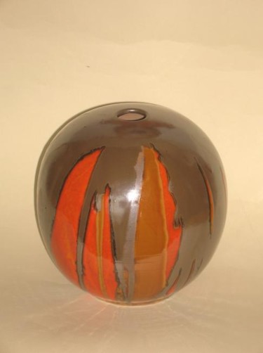 Scultura intitolato "sfera arancio" da Gianni Piccazzo, Opera d'arte originale