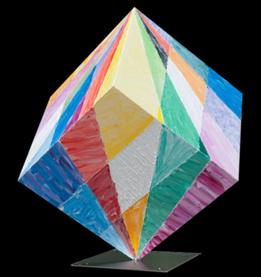 Sculpture titled "Cube 1" by Picchio-Specht Dieter, Original Artwork, Metals