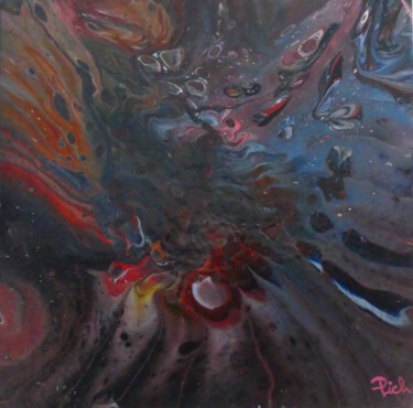 Painting titled "Pich' magic abstrac…" by Pich, Original Artwork, Acrylic Mounted on Wood Stretcher frame