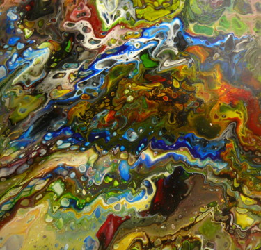 Pich' magic abstract art 89 Peinture intitulée "Pich' magic abstrac…" par Pich, Œuvre d'art originale, Acrylique Monté sur Châssis