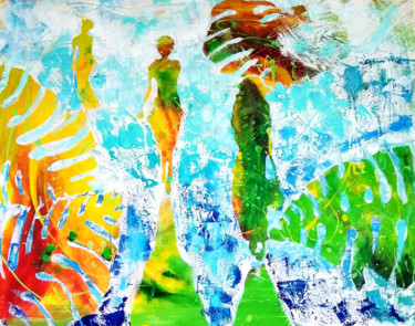 Картина под названием "Тени на солнце #art…" - Olga Pichkurova, Подлинное произведение искусства, Акрил