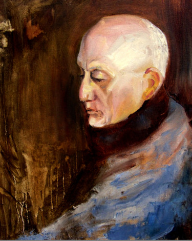 Pittura intitolato "Мужской портрет" da Olga Pichkurova, Opera d'arte originale, Olio
