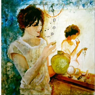 Painting titled "Зазеркалье" by Olga Pichkurova, Original Artwork, Oil