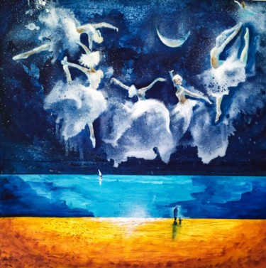 Pintura titulada "История одного знак…" por Olga Pichkurova, Obra de arte original, Oleo