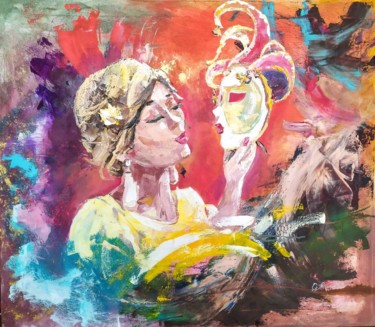 Pittura intitolato "Прощание с иллюзиями" da Olga Pichkurova, Opera d'arte originale, Olio