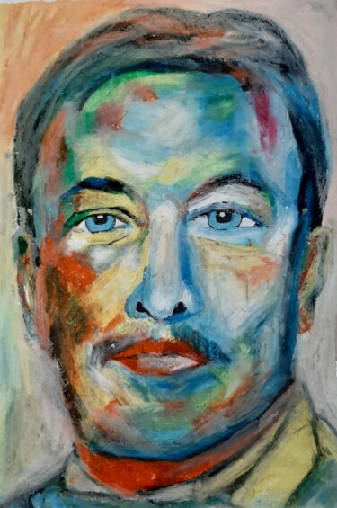 Peinture intitulée "Portrait d'été 3" par Pichov, Œuvre d'art originale, Pastel