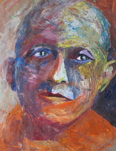 Peinture intitulée "Le prisonier" par Pichov, Œuvre d'art originale, Huile