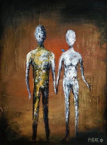 Peinture intitulée "L’Histoire Simple" par Picrate, Œuvre d'art originale, Acrylique
