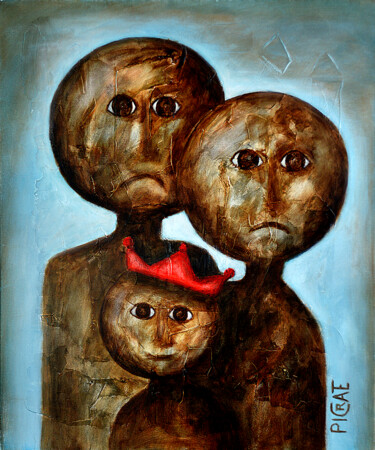 Malerei mit dem Titel ""L'Enfant Roi 4" Sé…" von Picrate, Original-Kunstwerk, Acryl