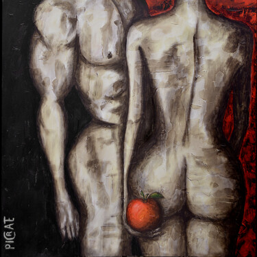 Malerei mit dem Titel ""Quelle Pomme ?" sé…" von Picrate, Original-Kunstwerk