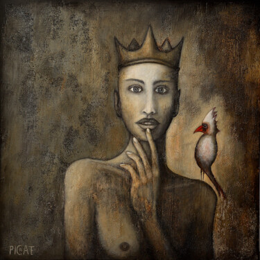 Картина под названием ""New York Bird Quee…" - Picrate, Подлинное произведение искусства, Акрил
