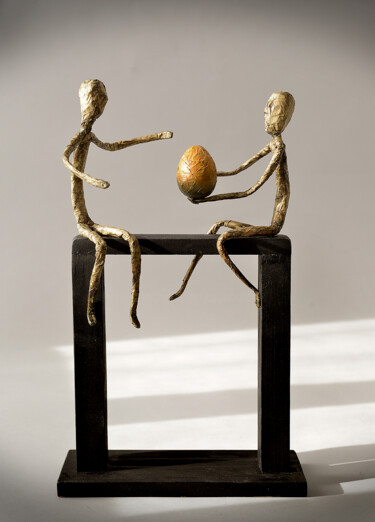 Escultura titulada ""Partagez ce qui es…" por Picrate, Obra de arte original, Metales