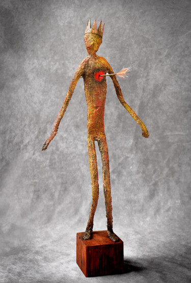 Sculpture titled ""L'Amour m'a Tué"" by Picrate, Original Artwork, Metals