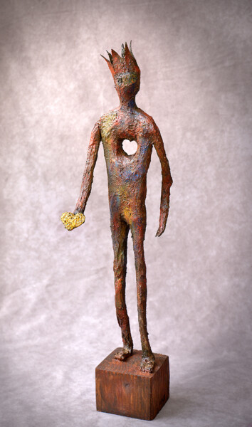 Sculpture titled ""Donneur Universel"" by Picrate, Original Artwork, Metals