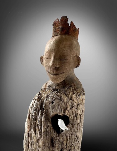 雕塑 标题为“Le Joli Cœur” 由Picrate, 原创艺术品, 木