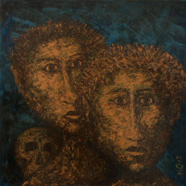 Peinture intitulée "Amoures insouciante…" par Picrate, Œuvre d'art originale, Acrylique