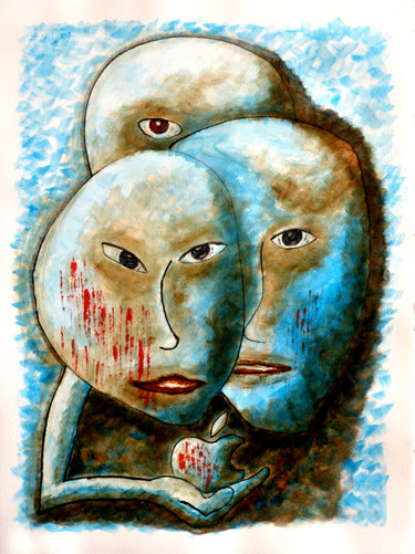 Painting titled "Eve Macintosh croqu…" by Picrate, Original Artwork