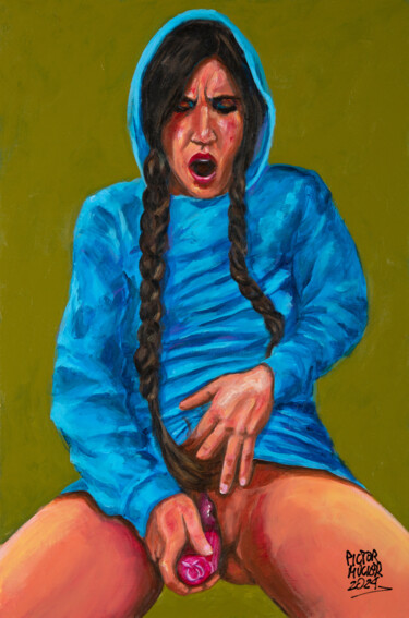 Pintura titulada "Leina autocomplacié…" por Pictor Mulier, Obra de arte original, Acrílico