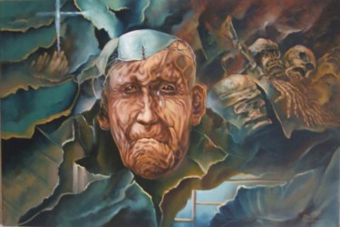 Painting titled ""survivor"" by Patryk Piecuch, Original Artwork, Oil