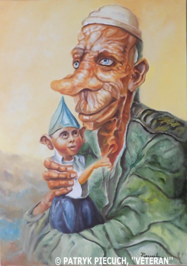 Painting titled ""Veteran"" by Patryk Piecuch, Original Artwork, Oil