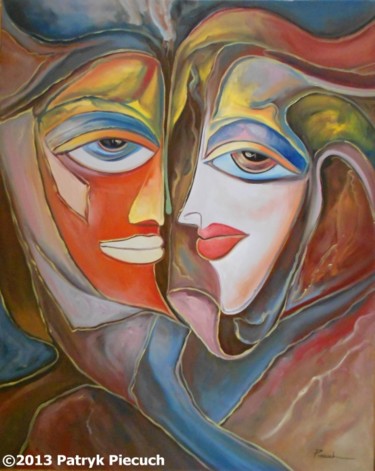 Painting titled ""Love Story"" by Patryk Piecuch, Original Artwork, Oil