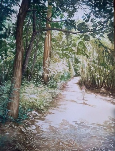 Pintura titulada ""O caminho faz-se c…" por Piedade Pina, Obra de arte original, Acuarela