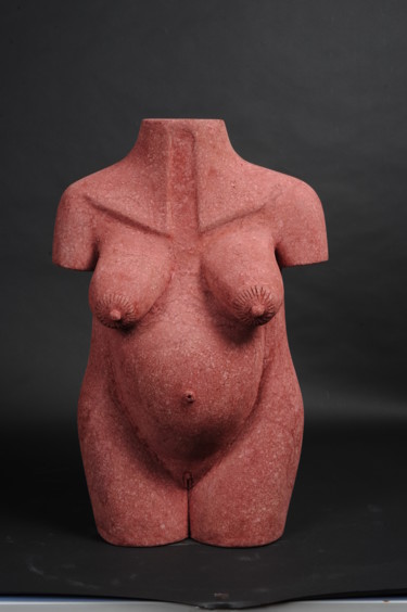 Sculpture titled "AUBUSCULE" by Piem Dit Socco, Original Artwork, Paper maché