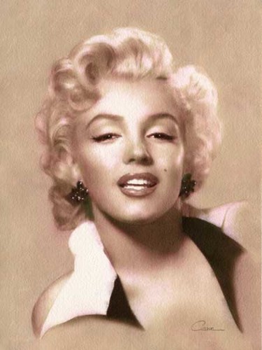 Peinture intitulée "Marilyn Monroe" par Pierre Cave, Œuvre d'art originale