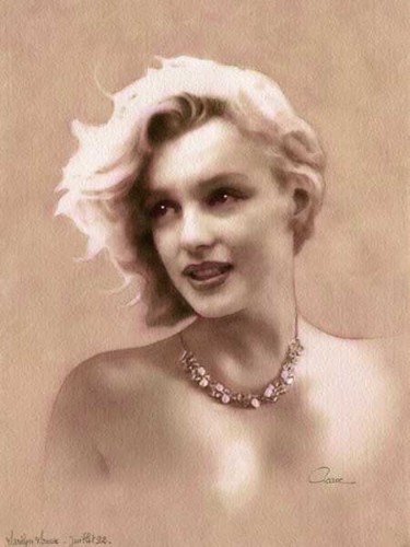 Peinture intitulée "Marilyn Monroe" par Pierre Cave, Œuvre d'art originale