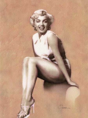 Peinture intitulée "Marilyn Monroe" par Pierre Cave, Œuvre d'art originale