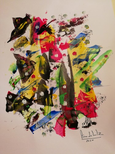 Peinture intitulée "Acry papier 2020/06" par Pierre Schutz, Œuvre d'art originale, Acrylique