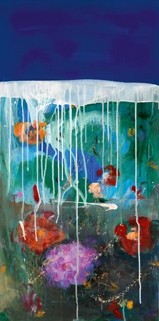 Pittura intitolato "pioggia di luce" da Piergiorgio Panelli, Opera d'arte originale