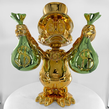 Sculpture titled "Billionaire Duck Go…" by Pieri Gallery (Pieri), Original Artwork, Resin