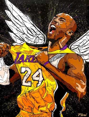 Painting titled "Kobe Bryant Edition…" by Pieri Gallery (Pieri), Original Artwork, Acrylic Mounted on Wood Stretcher frame