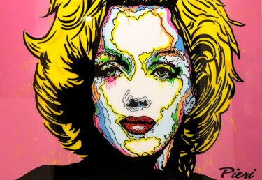 Malarstwo zatytułowany „Marilyn Monroe Big…” autorstwa Pieri Gallery (Pieri), Oryginalna praca, Akryl Zamontowany na Drewnia…
