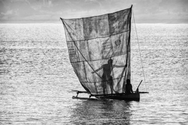 Silhouette d'un pêcheur Photographie intitulée "Silhouette d'un pêc…" par Pierre-Yves Babelon, Œuvre d'art originale