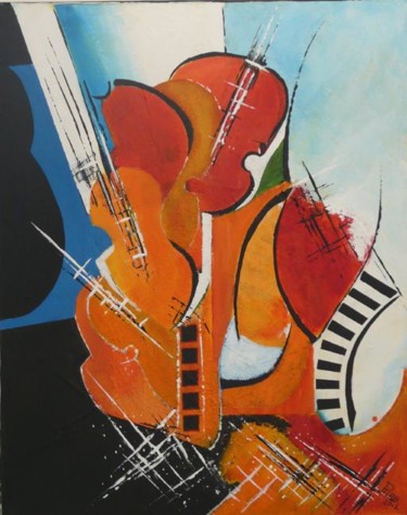 Peinture intitulée "Musicalement" par Pierle, Œuvre d'art originale